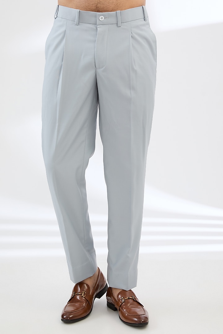 Powder Blue Terry Rayon Embroidered Co-Ord Set by Dhananjay at Pernia's Pop Up Shop