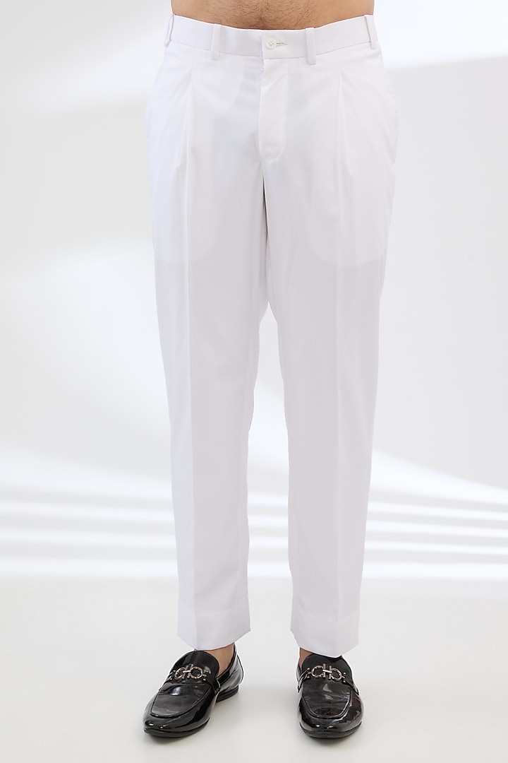 White Terry Rayon Embroidered Co-Ord Set by Dhananjay at Pernia's Pop Up Shop