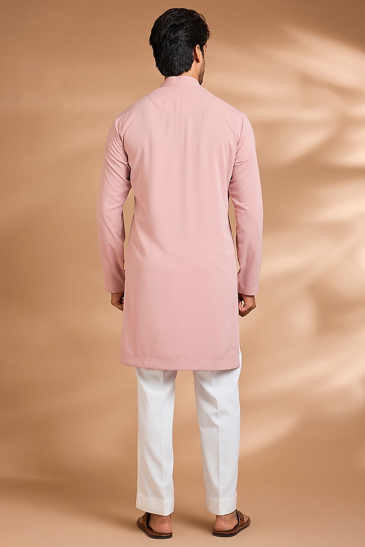 Blush Pink Polyester Floral Printed Kurta Set by Dhananjay at Pernia's Pop Up Shop