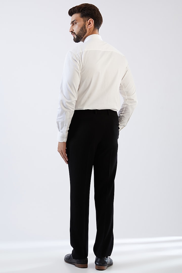 Grey Cotton Velvet Dori Embroidered Tuxedo Set by Dhananjay at Pernia's Pop Up Shop