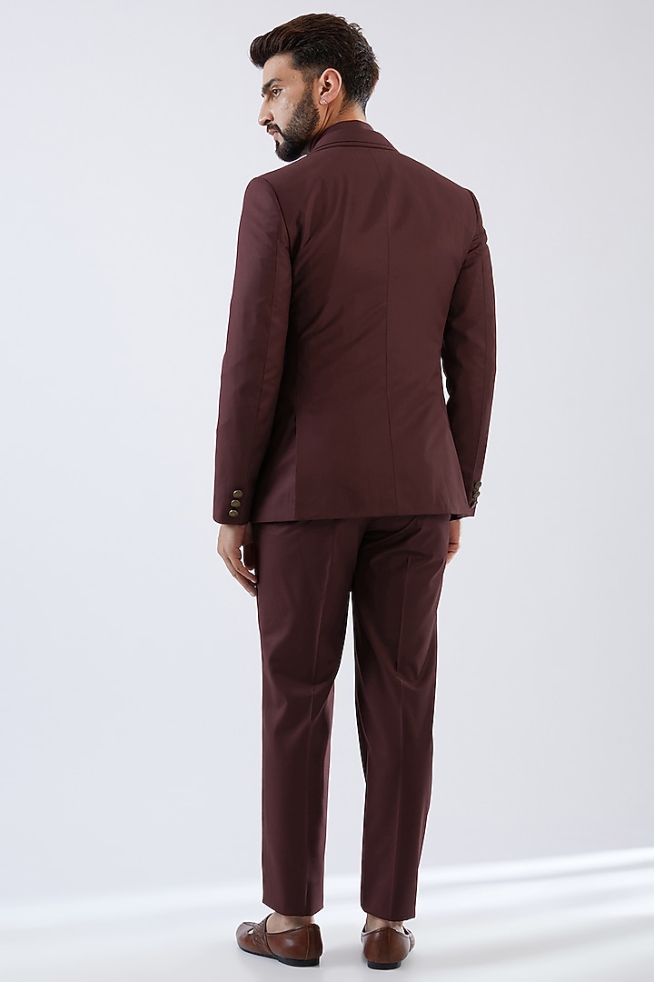 Wine Terry Rayon Pant Set by Dhananjay at Pernia's Pop Up Shop