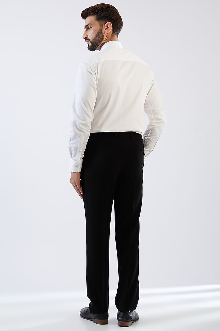 Black Velvet Embellished Tuxedo Set by Dhananjay at Pernia's Pop Up Shop