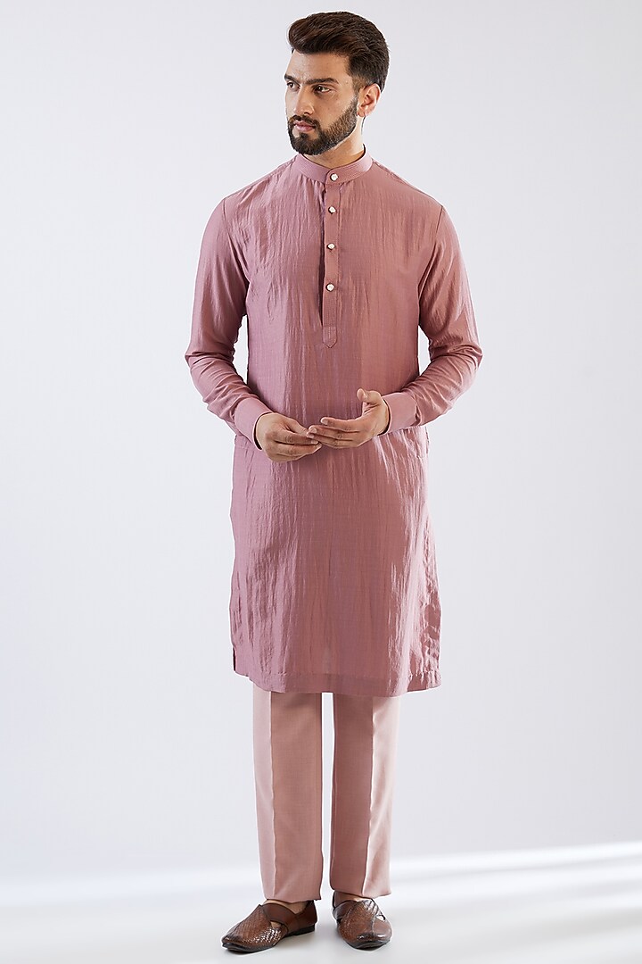 Navy Blue Jacquard Embroidered Wedding Indowestern Set by Dhananjay at Pernia's Pop Up Shop
