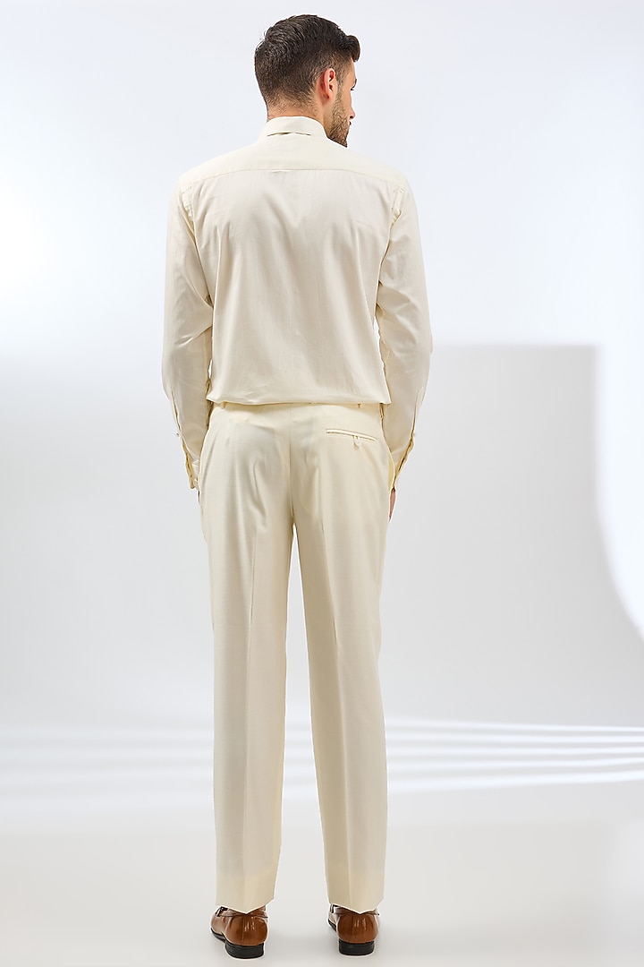 Blue Velvet Bead Embroidered Tuxedo Set by Dhananjay at Pernia's Pop Up Shop