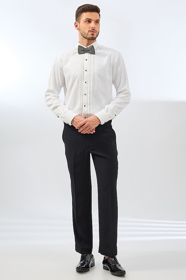 Charcoal Grey Terry Rayon Blend Crystal & Sequins Embroidered Tuxedo Set by Dhananjay at Pernia's Pop Up Shop