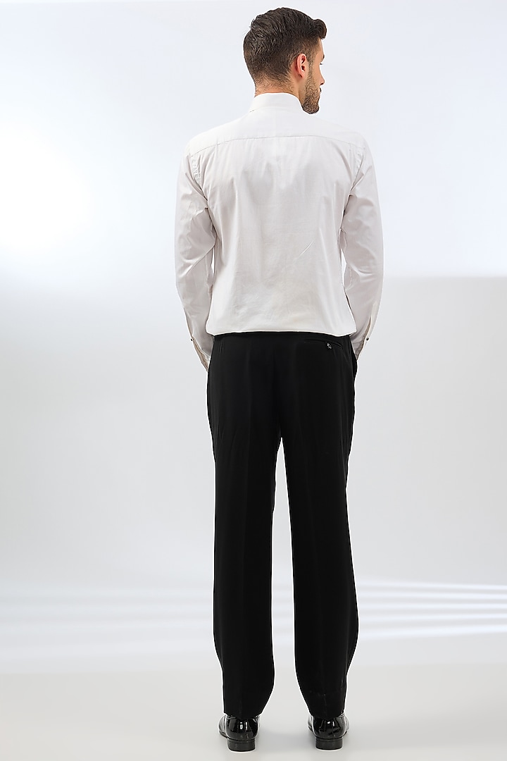 Silver Grey Velvet Beadwork Tuxedo Set by Dhananjay at Pernia's Pop Up Shop