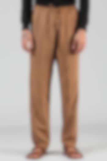 Bronze Pajama Pants With Drawstrings by Dhatu Design Studio at Pernia's Pop Up Shop