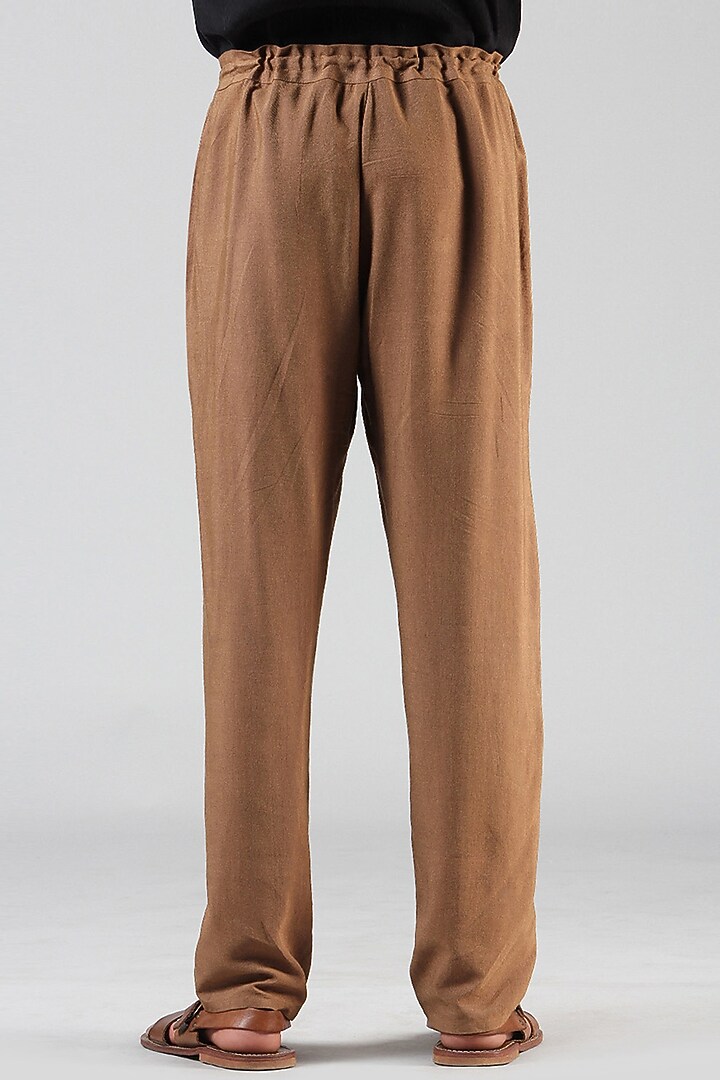 Bronze Pajama Pants With Drawstrings by Dhatu Design Studio at Pernia's Pop Up Shop