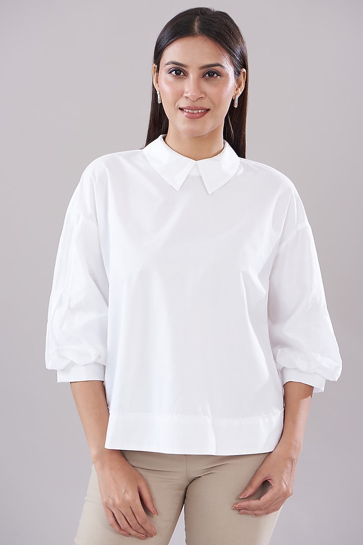 Ivory Cotton Top by DHI