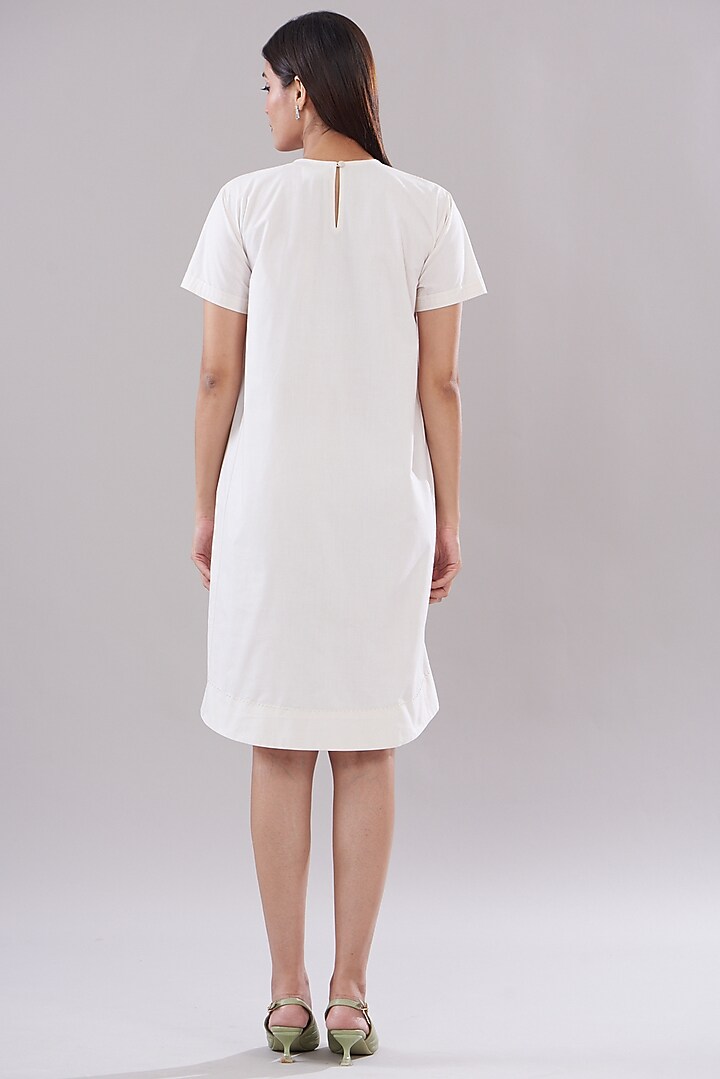 Ivory Cotton Embroidered Summer Dress by DHI at Pernia's Pop Up Shop