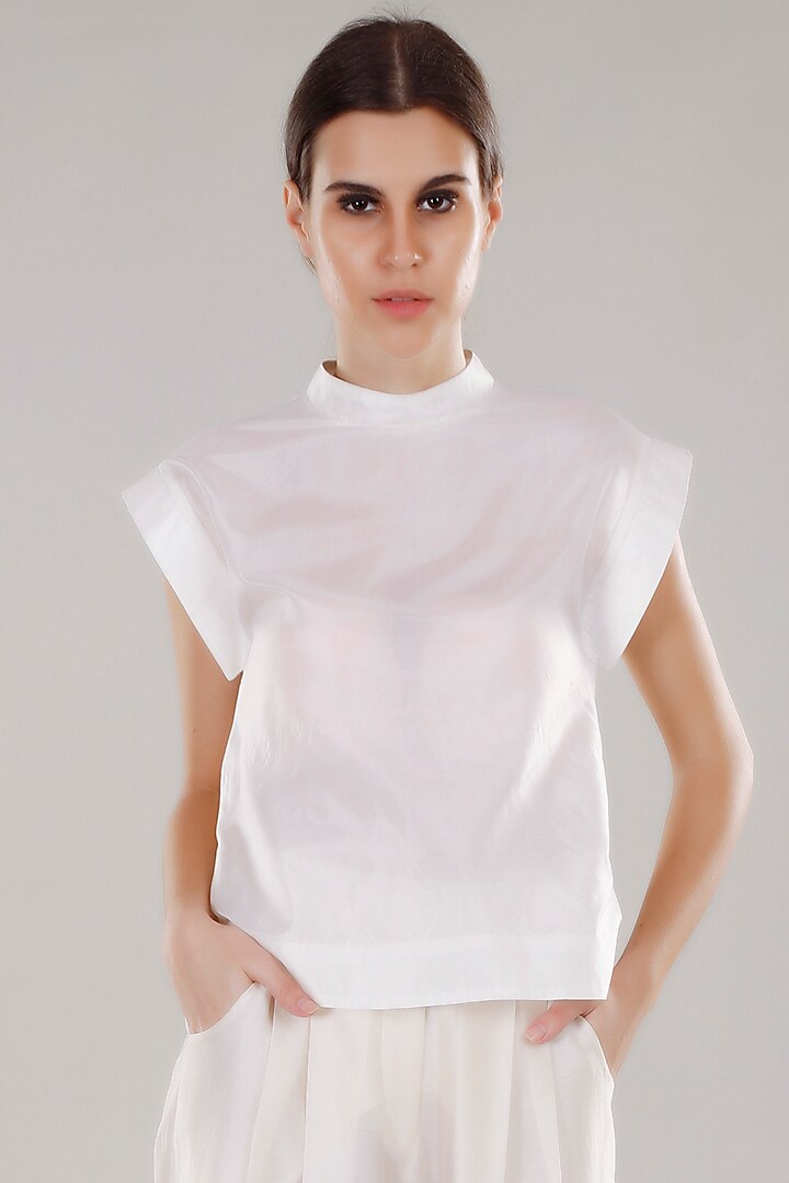Ivory Asymmetrical T-Shirt by DHI at Pernia's Pop Up Shop