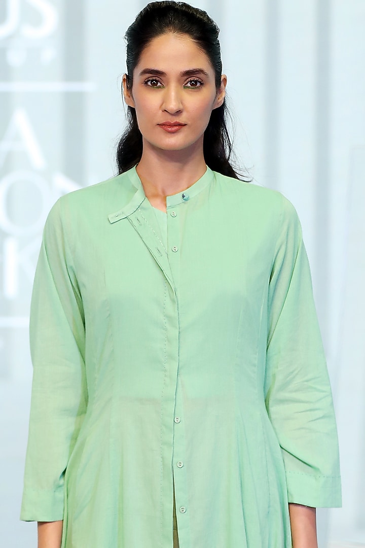 Green Multi Paneled Tunic by DHI at Pernia's Pop Up Shop