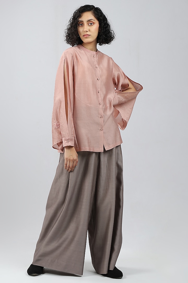 Dusty Pink Embroidered Tunic by DHI