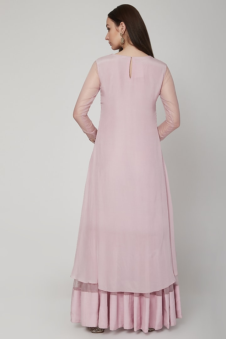 Lavender Embroidered Lehenga Tunic Set by NIKITA KANODIA GUPTA at Pernia's Pop Up Shop
