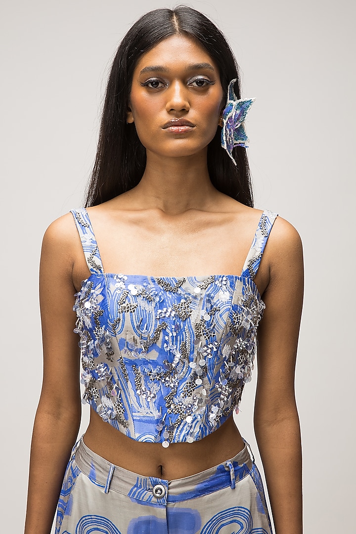Floral Embroidered Corset ( L ) – Lil Bit of Mexico Boutique
