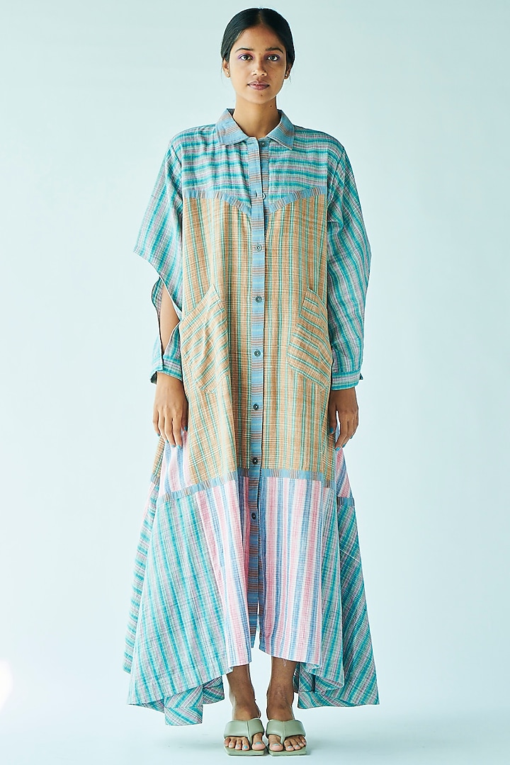 Multi-Colored Handwoven Maxi Dress by Doh Tak Keh