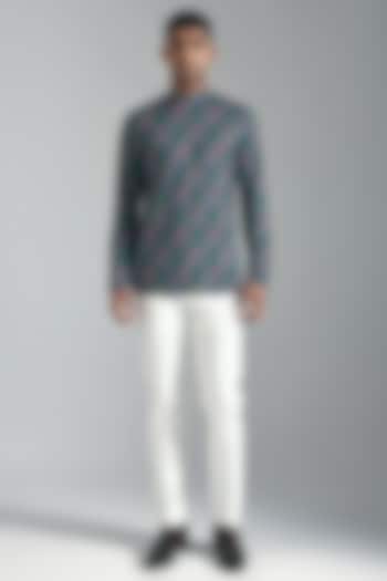 Indigo Printed T-Shirt by Dhruv Vaish at Pernia's Pop Up Shop