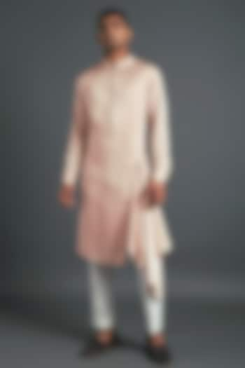 Blush Pink Kurta Set by Dhruv Vaish