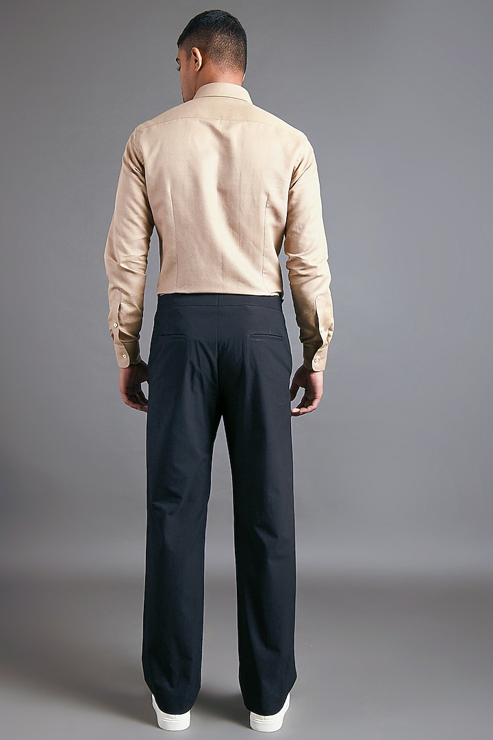Black Cotton Trousers by Dhruv Vaish at Pernia's Pop Up Shop