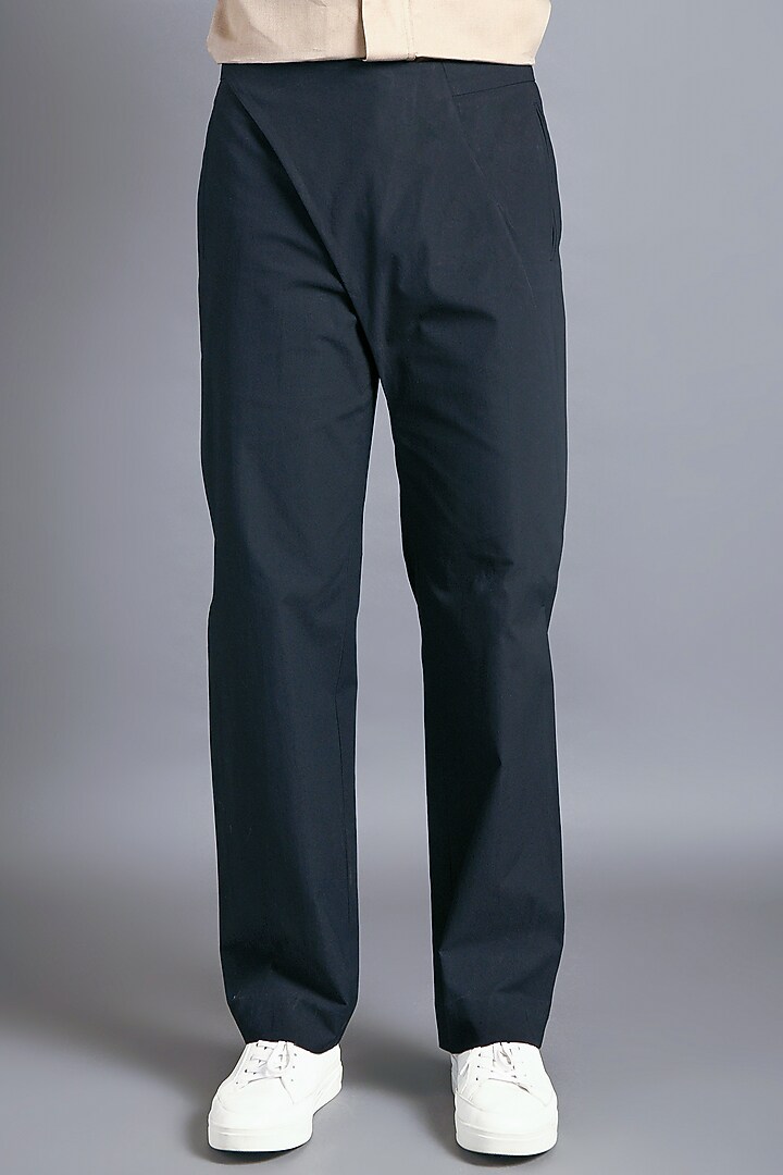 Black Cotton Trousers by Dhruv Vaish at Pernia's Pop Up Shop