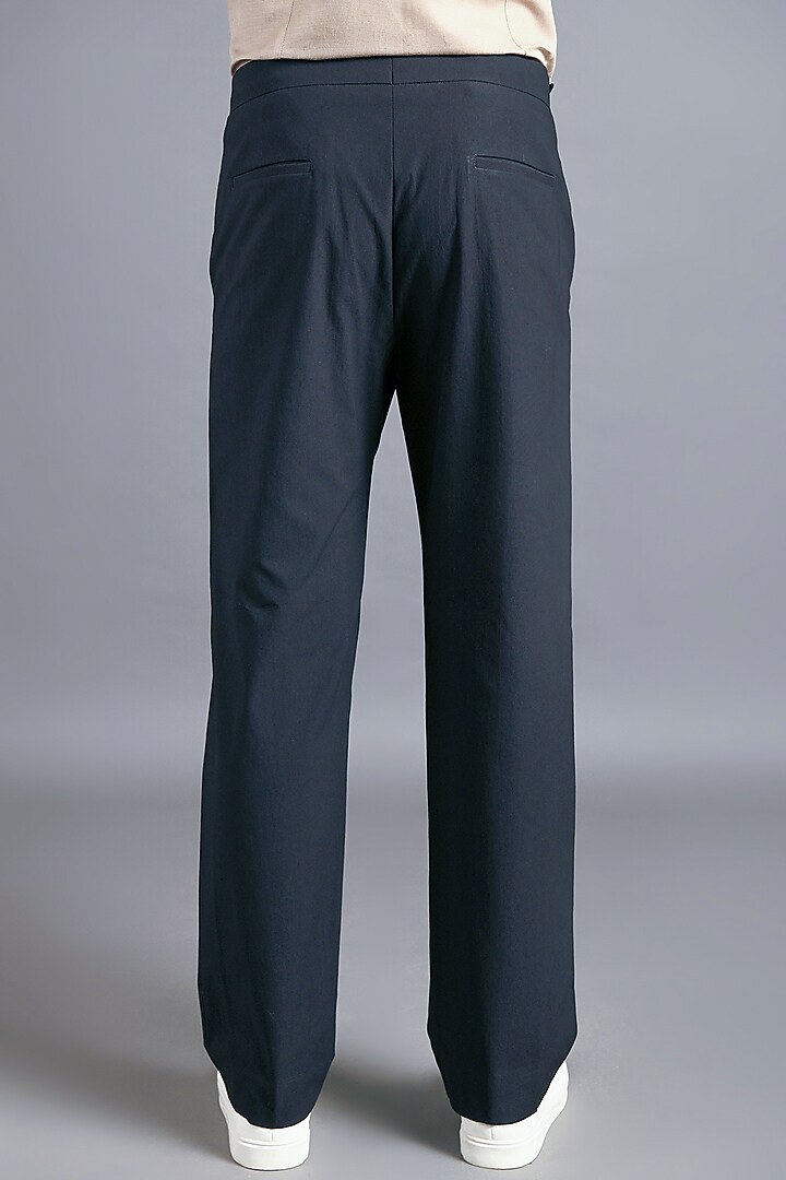 Black Cotton Trousers by Dhruv Vaish at Pernia's Pop Up Shop