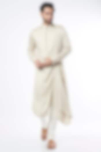 Moon Rock Cotton Satin Kurta Set by Dhruv Vaish