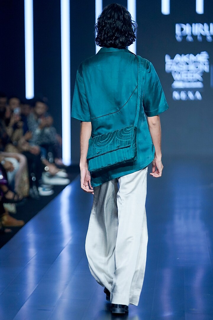 London Fog Terri Wool Flared Trousers by Dhruv Vaish at Pernia's Pop Up Shop