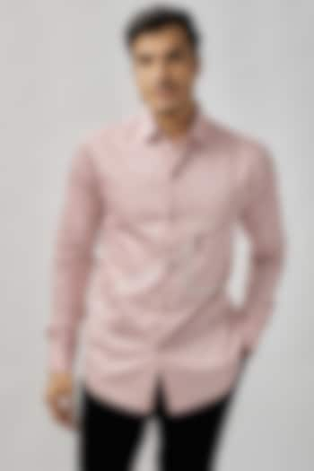 Rose Cotton Satin Shirt by Dhruv Vaish