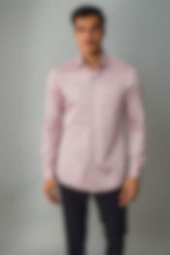 Rose Pink Cotton Satin Party Wear Shirt by Dhruv Vaish at Pernia's Pop Up Shop