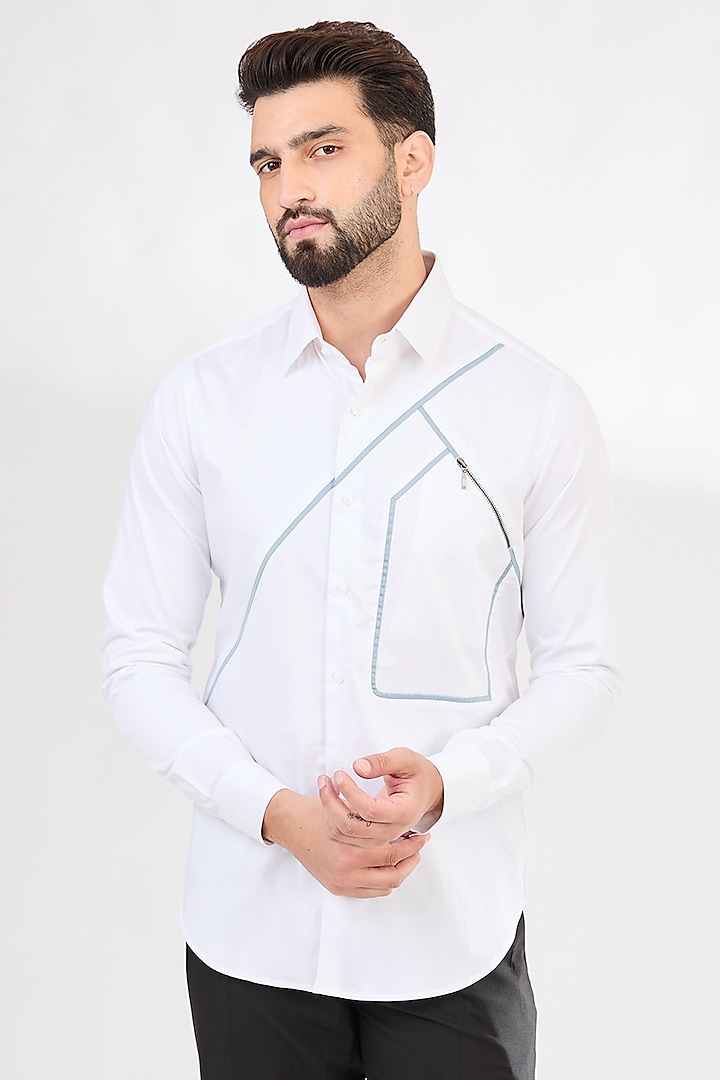 White Cotton Shirt by Dhruv Vaish