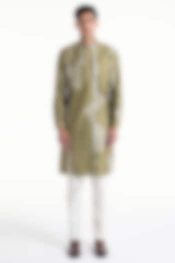Fern Chanderi Printed Kurta Set by Dhruv Vaish at Pernia's Pop Up Shop