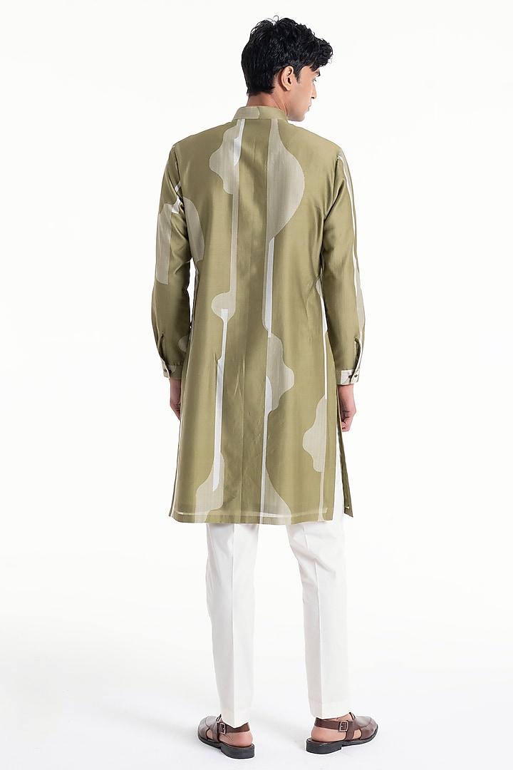 Fern Chanderi Printed Kurta Set by Dhruv Vaish at Pernia's Pop Up Shop
