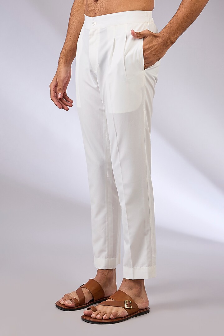 Navy Blue Cotton Silk Kurta Set by Dhruv Vaish at Pernia's Pop Up Shop