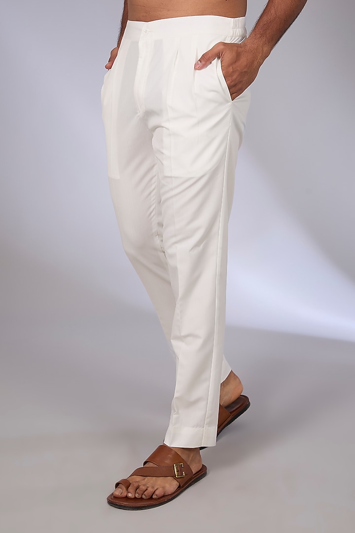 Fog Brown Cotton Silk Chanderi Kurta Set by Dhruv Vaish at Pernia's Pop Up Shop