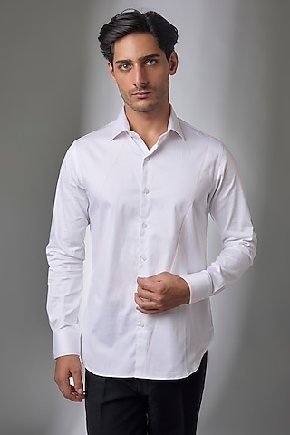 White Cotton Shirt by Dhruv Vaish