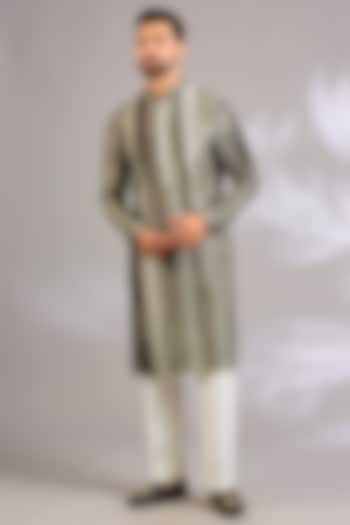 Sage Chanderi Silk Kurta Set by Dhruv Vaish at Pernia's Pop Up Shop