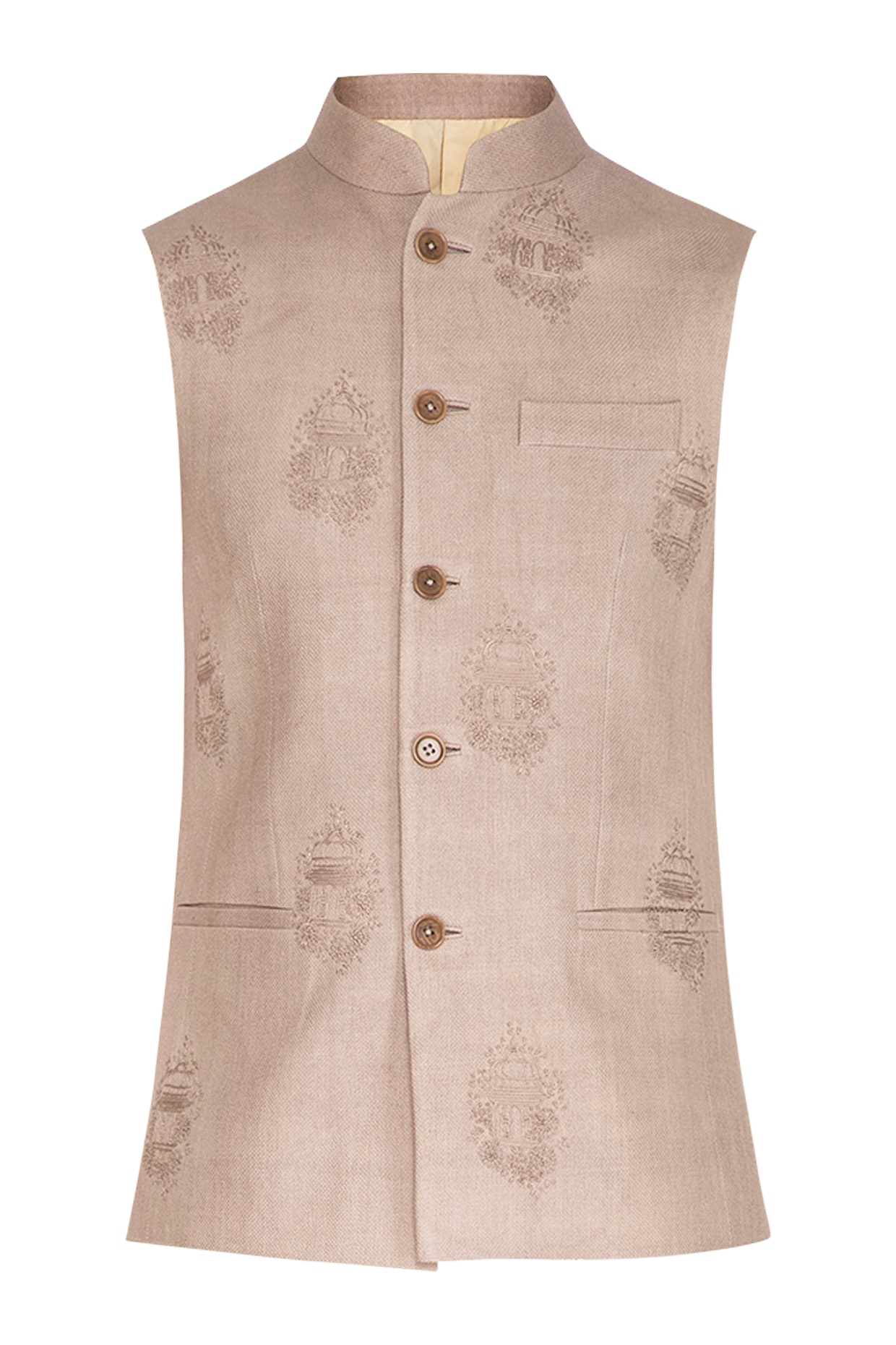 silver nehru jacket