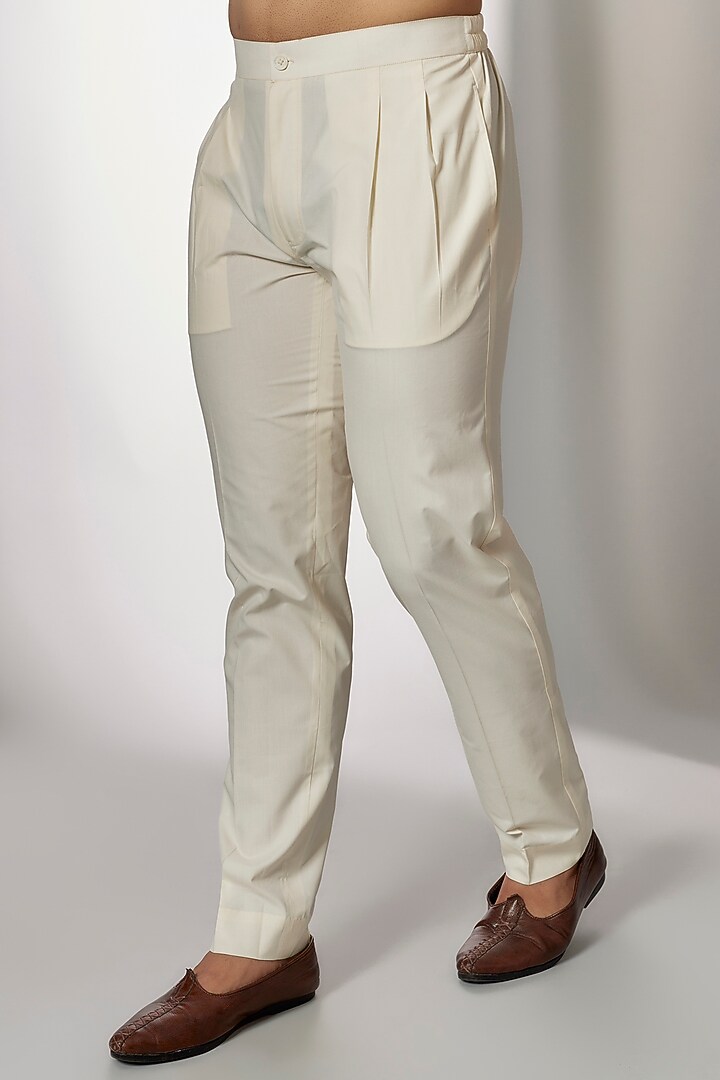 Navy Cotton Silk Chanderi Embroidered Hybrid Kurta Set by Dhruv Vaish at Pernia's Pop Up Shop