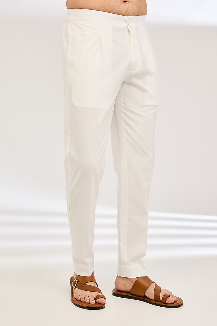 Cream-Mustard Cotton Ombre Kurta Set by Dhruv Vaish at Pernia's Pop Up Shop