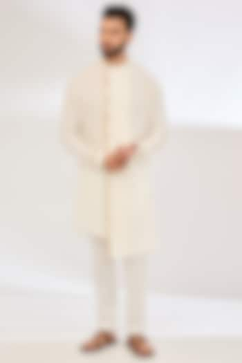 Ivory Cotton Kurta Set by Dhruv Vaish