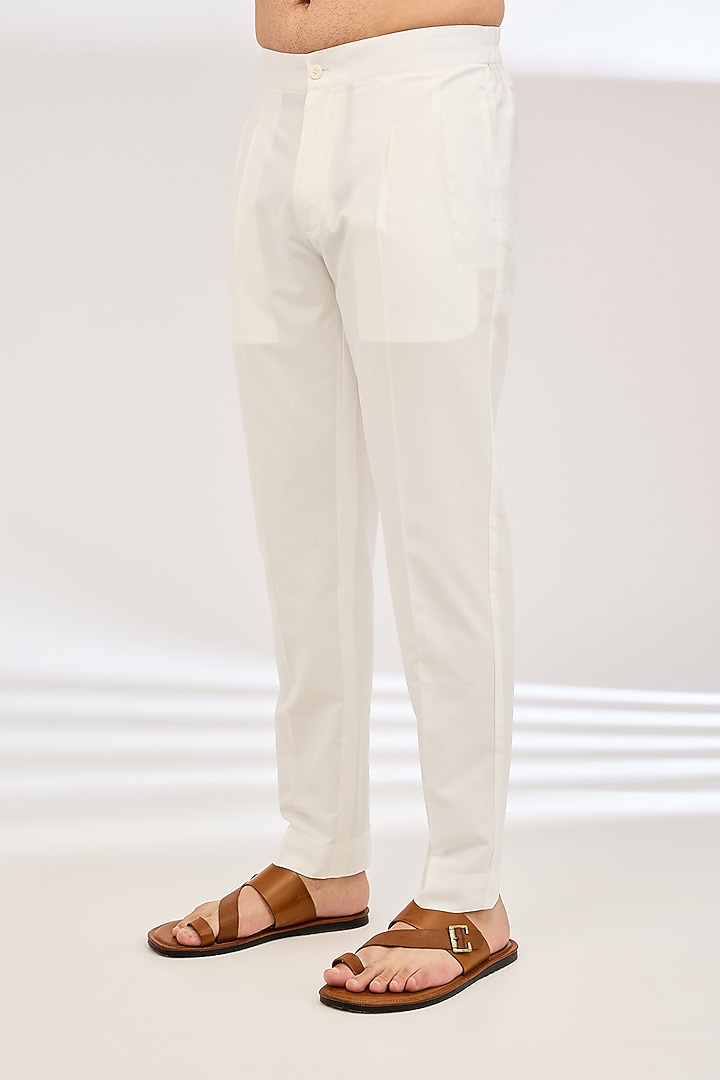 Ivory Cotton Kurta Set by Dhruv Vaish at Pernia's Pop Up Shop