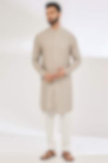 London Fog Cotton Kurta Set by Dhruv Vaish