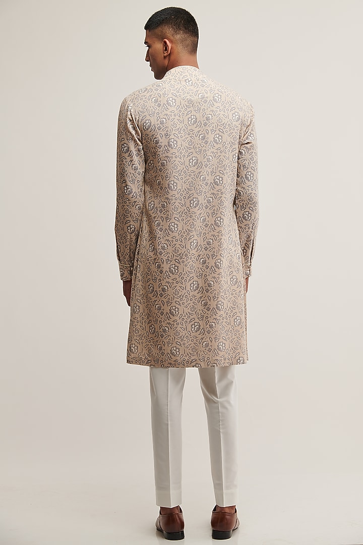 Beach Bloom Cotton Silk Printed Kurta Set by Dhruv Vaish at Pernia's Pop Up Shop