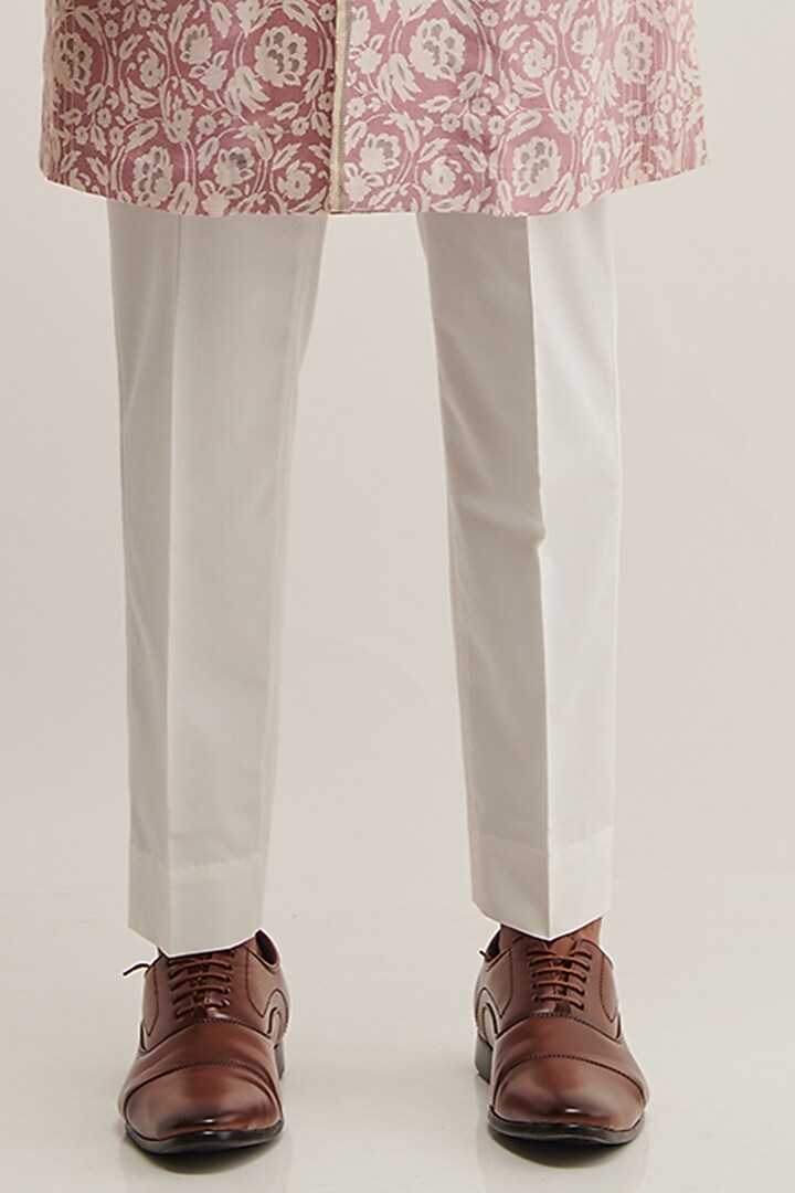 Mauve Bloom Cotton Silk Printed Kurta Set by Dhruv Vaish at Pernia's Pop Up Shop
