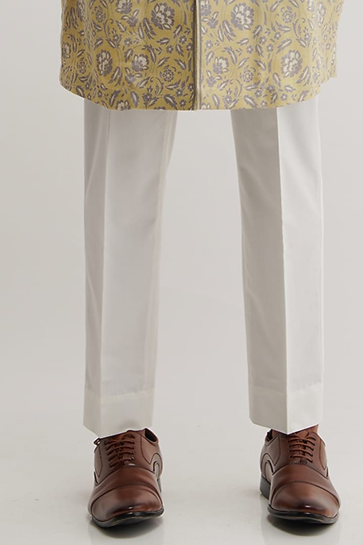 Mint Bloom Cotton Silk Printed Kurta Set by Dhruv Vaish at Pernia's Pop Up Shop