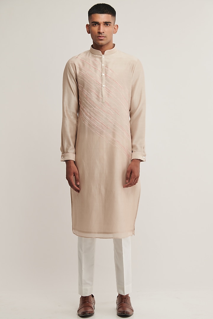 Moon Rock Embroidered Kurta Set by Dhruv Vaish