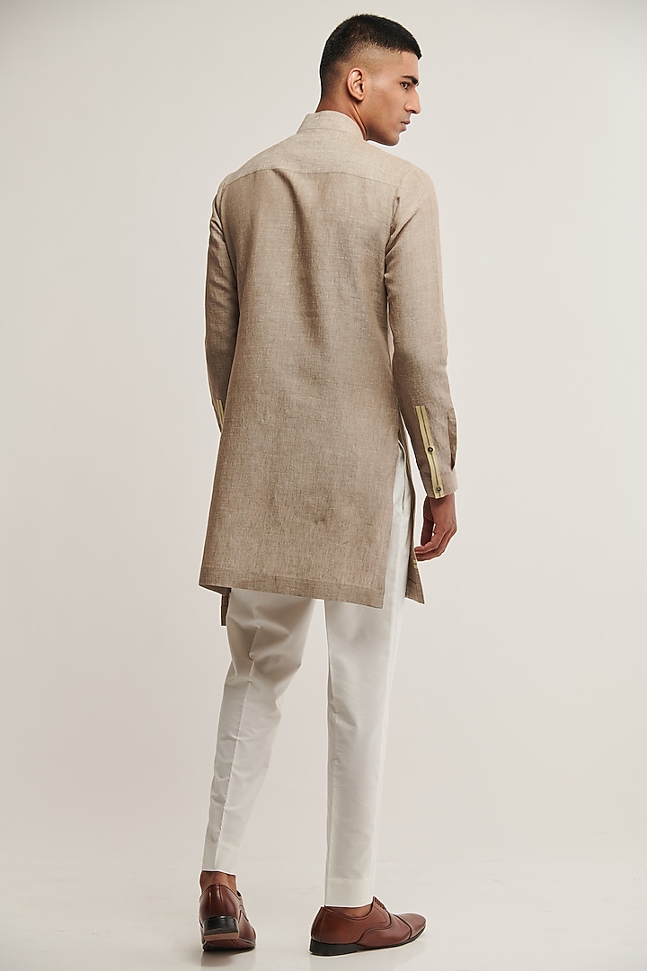 Cobblestone Handloom Cotton Kurta by Dhruv Vaish at Pernia's Pop Up Shop