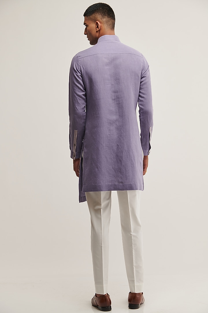 Iris Handloom Cotton Kurta by Dhruv Vaish at Pernia's Pop Up Shop