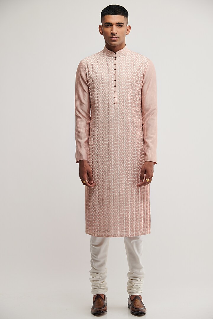 Sandrose Printed Kurta Set by Dhruv Vaish at Pernia's Pop Up Shop