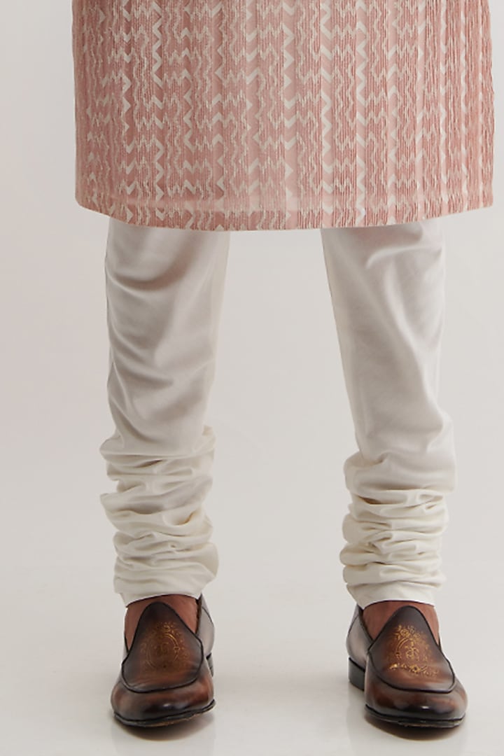 Sandrose Cotton Silk Chanderi Printed Kurta Set by Dhruv Vaish at Pernia's Pop Up Shop
